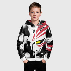 Толстовка на молнии детская БЛИЧ МАСКА ИЧИГО ПУСТОГО, цвет: 3D-белый — фото 2