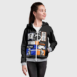 Толстовка на молнии детская Хината и Кагеяма, цвет: 3D-меланж — фото 2