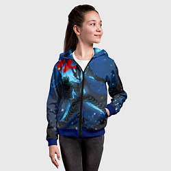 Толстовка на молнии детская Поднятие уровня Аниме, цвет: 3D-синий — фото 2