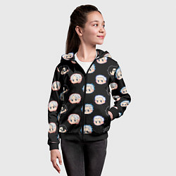 Толстовка на молнии детская DMC Pattern, цвет: 3D-черный — фото 2
