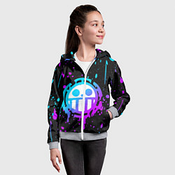 Толстовка на молнии детская ONE PIECE ВАН ПИС НЕОН, цвет: 3D-меланж — фото 2
