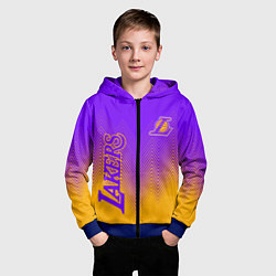 Толстовка на молнии детская LOS ANGELES LAKERS ЛЕЙКЕРС, цвет: 3D-синий — фото 2