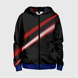 Толстовка на молнии детская Красная линия, цвет: 3D-синий