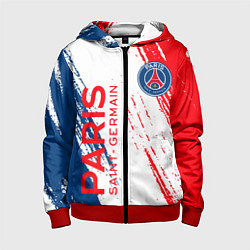 Толстовка на молнии детская ФК ПСЖ FC PSG PARIS SG, цвет: 3D-красный