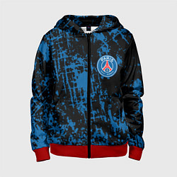 Толстовка на молнии детская Пари Сен-Жермен Paris Saint-German, цвет: 3D-красный