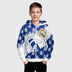 Толстовка на молнии детская REAL MADRID РЕАЛ МАДРИД, цвет: 3D-белый — фото 2