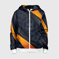 Толстовка на молнии детская BLACK ORANGE, цвет: 3D-белый