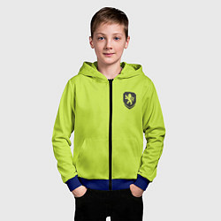 Толстовка на молнии детская Форма Чехия гостевая, цвет: 3D-синий — фото 2