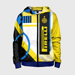 Толстовка на молнии детская ФК «Интер Милан» 202021, цвет: 3D-синий