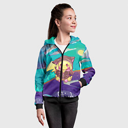 Толстовка на молнии детская Покемон в костюме, цвет: 3D-черный — фото 2