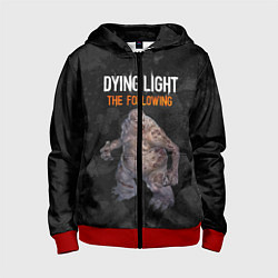 Толстовка на молнии детская Dying light мутант, цвет: 3D-красный