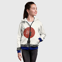 Толстовка на молнии детская Самурай на коне, цвет: 3D-синий — фото 2