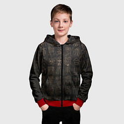 Толстовка на молнии детская Знак вечности, цвет: 3D-красный — фото 2