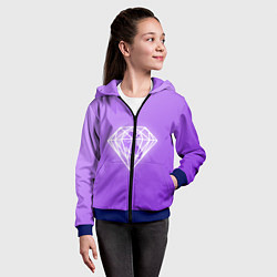 Толстовка на молнии детская 50 Shades Of Skaters violet, цвет: 3D-синий — фото 2