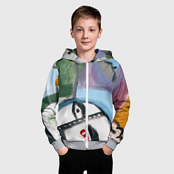 Толстовка на молнии детская Картина 16, 3D, Ческидов А, цвет: 3D-меланж — фото 2