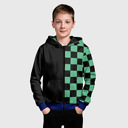 Толстовка на молнии детская КОСТЮМ TANJIRO KAMADO ТАНДЖИРО, цвет: 3D-синий — фото 2