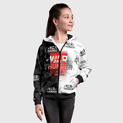 Толстовка на молнии детская WAR THUNDER ВАР ТАНДЕР, цвет: 3D-черный — фото 2
