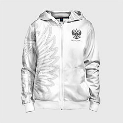 Толстовка на молнии детская Russia MSKSide - Colorless, цвет: 3D-белый