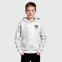 Толстовка на молнии детская Russia MSKSide - Colorless, цвет: 3D-белый — фото 2