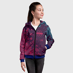 Толстовка на молнии детская Niletto - Splash Pattern, цвет: 3D-синий — фото 2