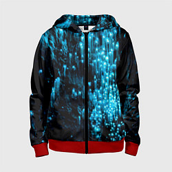 Толстовка на молнии детская Глубокая пещера, цвет: 3D-красный