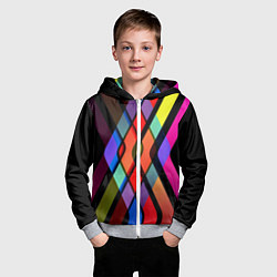 Толстовка на молнии детская Пересечение, цвет: 3D-меланж — фото 2
