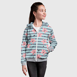 Толстовка на молнии детская Smiling Stars, цвет: 3D-меланж — фото 2