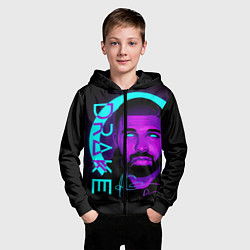 Толстовка на молнии детская Drake, цвет: 3D-черный — фото 2