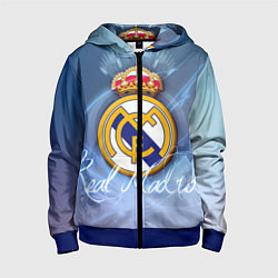 Толстовка на молнии детская FC РЕАЛ МАДРИД, цвет: 3D-синий