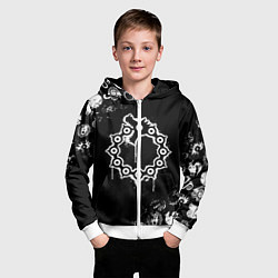 Толстовка на молнии детская 7 СМЕРТНЫХ ГРЕХОВ МЕЛОДИАС СИМВОЛ ДРАКОН, цвет: 3D-белый — фото 2