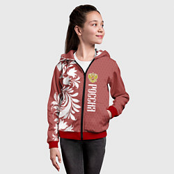 Толстовка на молнии детская Сборная России, цвет: 3D-красный — фото 2