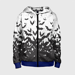 Толстовка на молнии детская Летучие кровососы, цвет: 3D-синий