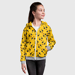 Толстовка на молнии детская FORTNITE BANANA FACE PATTERN ФОРТНАЙТ ЛИЦО БАНАНА, цвет: 3D-меланж — фото 2