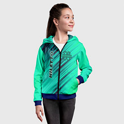 Толстовка на молнии детская Нилетто Niletto лого, цвет: 3D-синий — фото 2