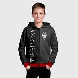Толстовка на молнии детская THE ELDER SCROLLS SKYRIM FUS RO DAH, цвет: 3D-красный — фото 2
