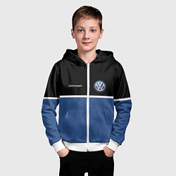 Толстовка на молнии детская VW Два цвета, цвет: 3D-белый — фото 2