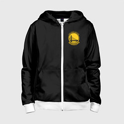 Толстовка на молнии детская GOLDEN STATE WARRIORS BLACK STYLE, цвет: 3D-белый