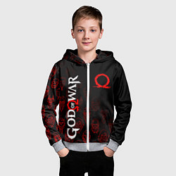 Толстовка на молнии детская GOD OF WAR HEROES ГЕРОИ, цвет: 3D-меланж — фото 2