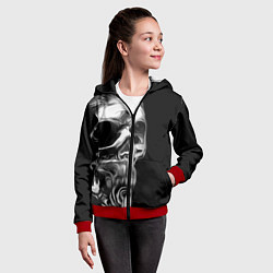 Толстовка на молнии детская Vanguard skull 2022, цвет: 3D-красный — фото 2