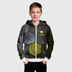 Толстовка на молнии детская JWST space cell theme, цвет: 3D-белый — фото 2