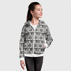 Толстовка на молнии детская Squirrel Pattern, цвет: 3D-белый — фото 2
