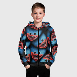 Толстовка на молнии детская POPPY PLAYTIME ХАГИ ВАГИ ЛИЦО МОНСТРА, цвет: 3D-черный — фото 2