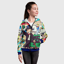 Толстовка на молнии детская Alec Monopoly ART, цвет: 3D-синий — фото 2