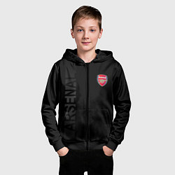 Толстовка на молнии детская ФК Арсенал, цвет: 3D-черный — фото 2
