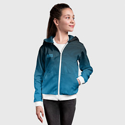 Толстовка на молнии детская 1925 SPB Lion Dark Theme, цвет: 3D-белый — фото 2