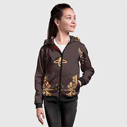 Толстовка на молнии детская КОСТЮМ ХУ ТАО HU TAO, цвет: 3D-черный — фото 2