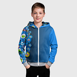Толстовка на молнии детская Takashi Murakami, цвет: 3D-меланж — фото 2