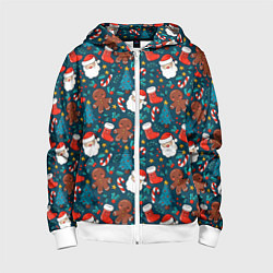 Толстовка на молнии детская ПОКРЫТО НОВЫМ ГОДОМ!, цвет: 3D-белый