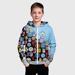 Толстовка на молнии детская МАНЧЕСТЕР СИТИ MANCHESTER CITY, цвет: 3D-меланж — фото 2