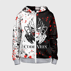Толстовка на молнии детская Code Vein Logo, цвет: 3D-меланж
